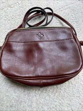 Patricia Nash Rich Brown Leather Crossbody Bag